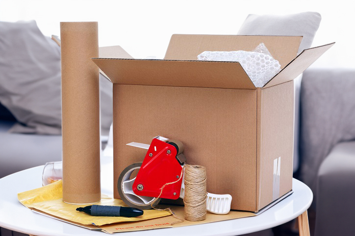 a storage box with acessories in a living room